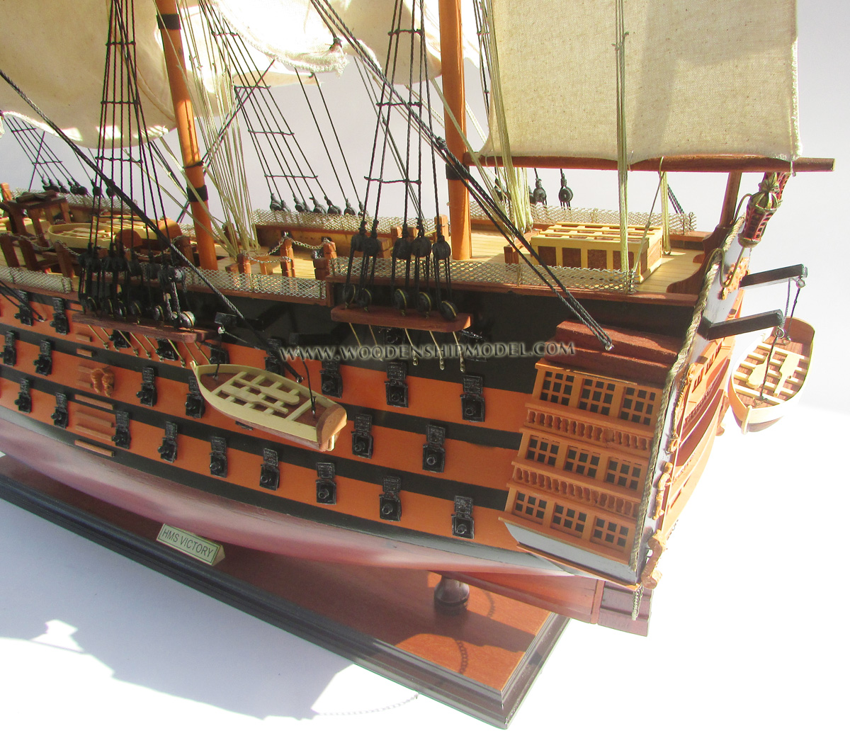 Model HMS Victory ready for display, scale HMS Victory model ship, ship model HMS Victory, wooden ship model HMS Victory, hand-made ship model HMS Victory, display ship model HMS Victory, HMS Victory model, qualily model ship HMS Victory, woodenshipmodel, woodenmodelboat, gianhien, gia nhien co., ltd, gia nhien co model boat and ship builder