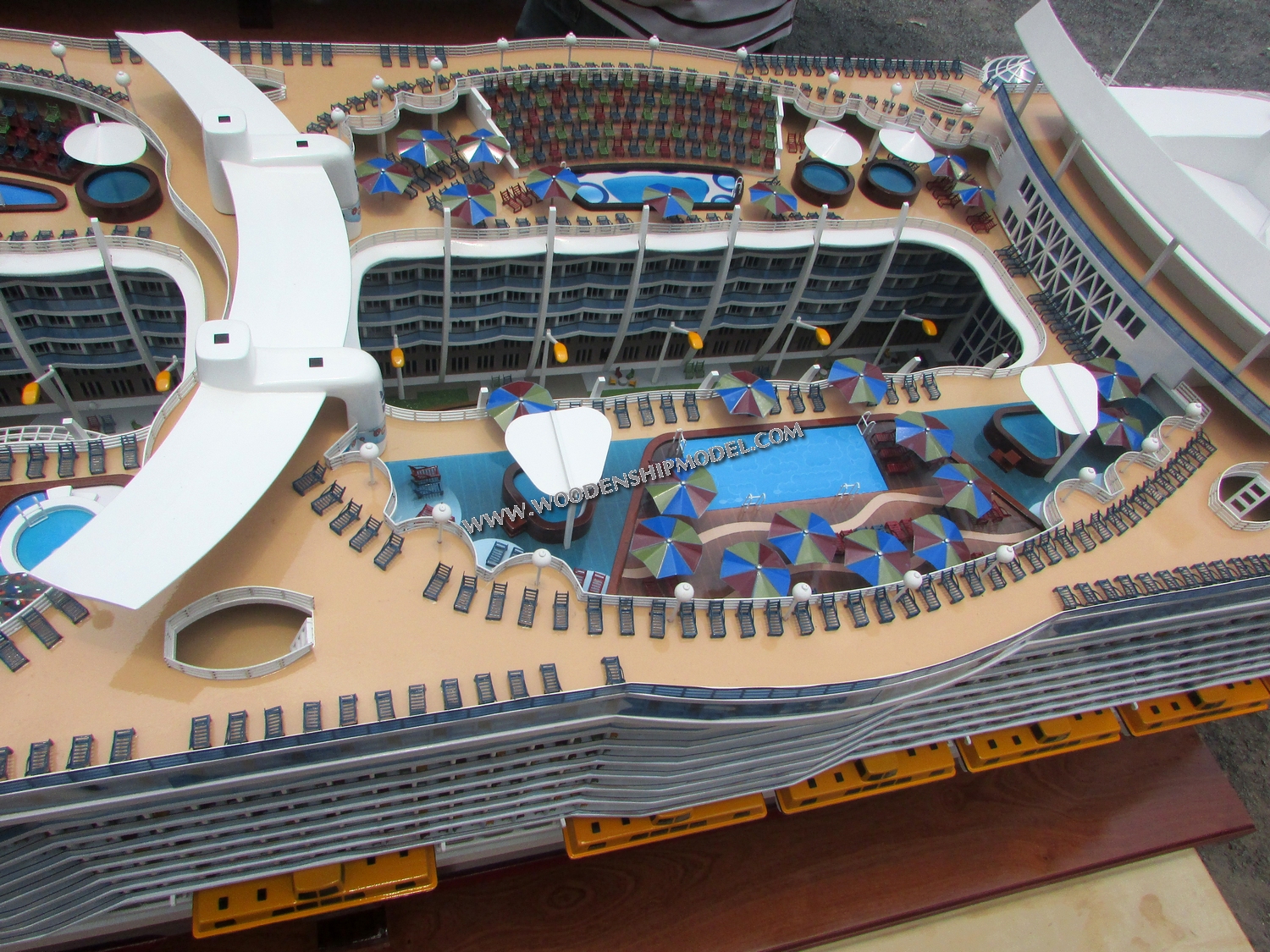 Oasis of the Seas Model Ship Deck View