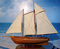 schooner America model ready for display - Click to enlarge !!!