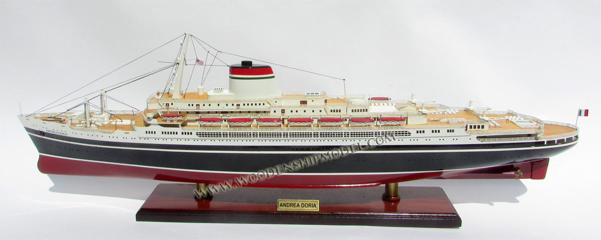 SS Andrea Doria Wooden Model Ship