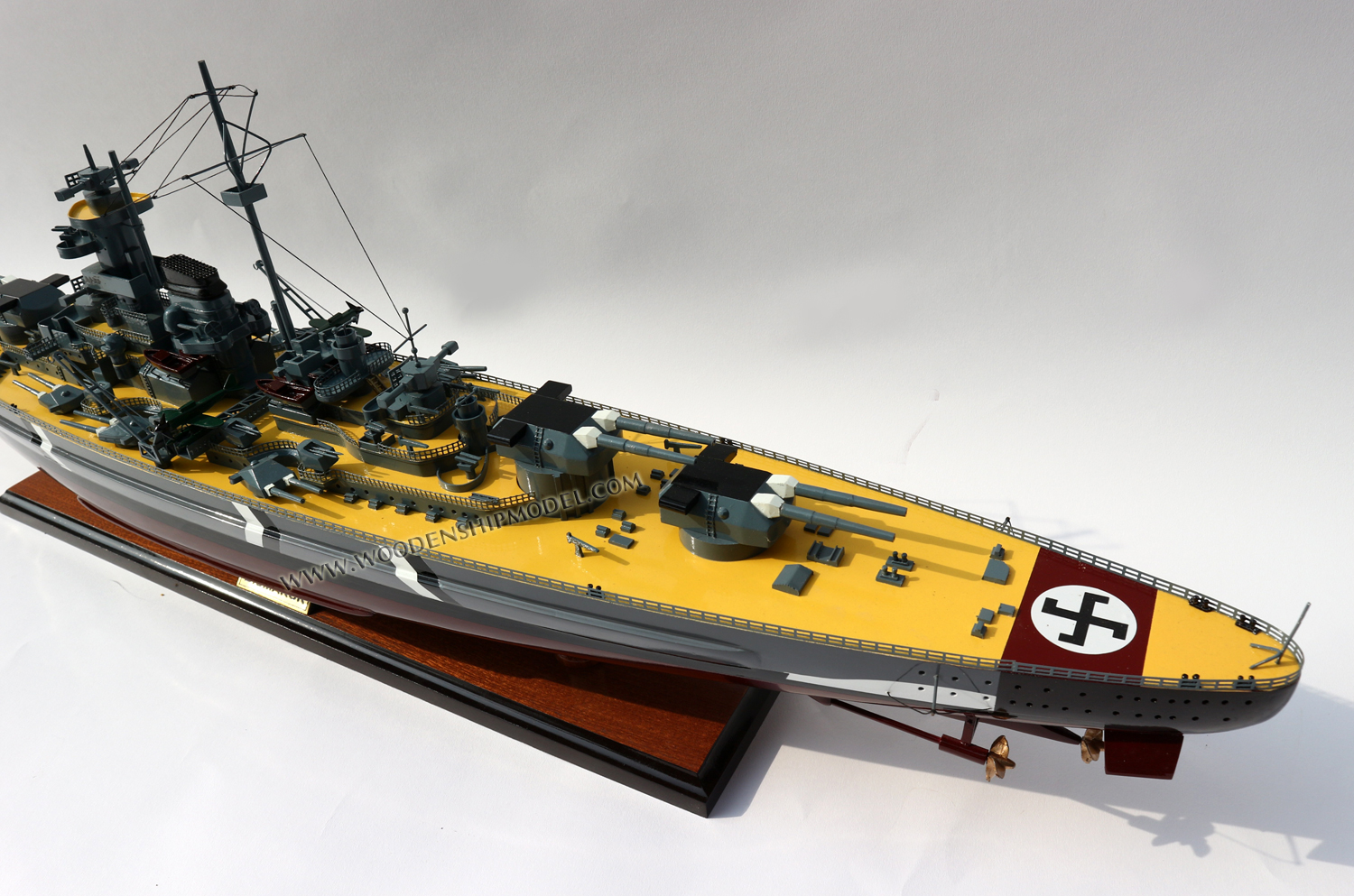 Wooden Battle Ship Bismarck Model