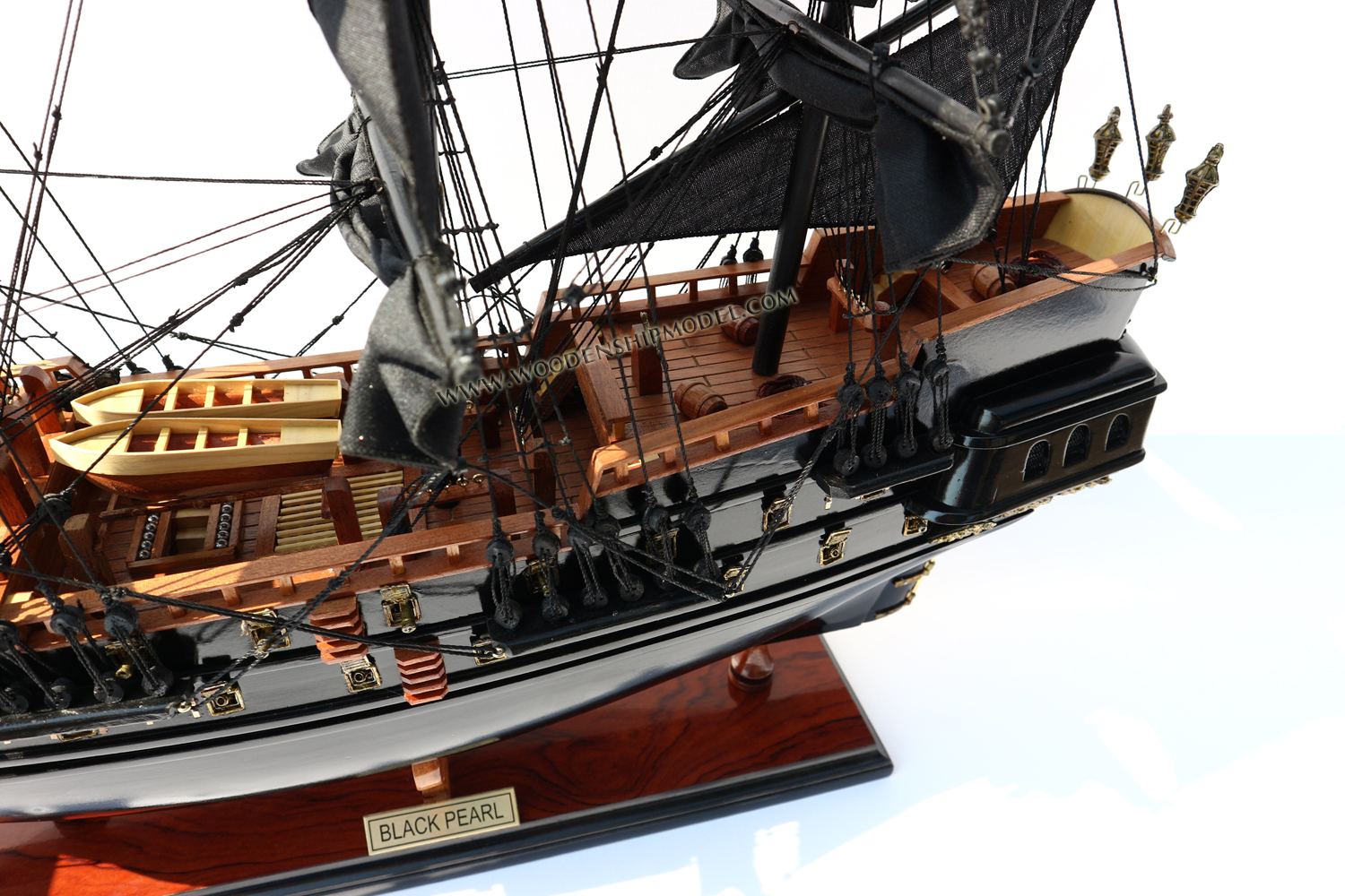 Black Peark Wooden Ship Model