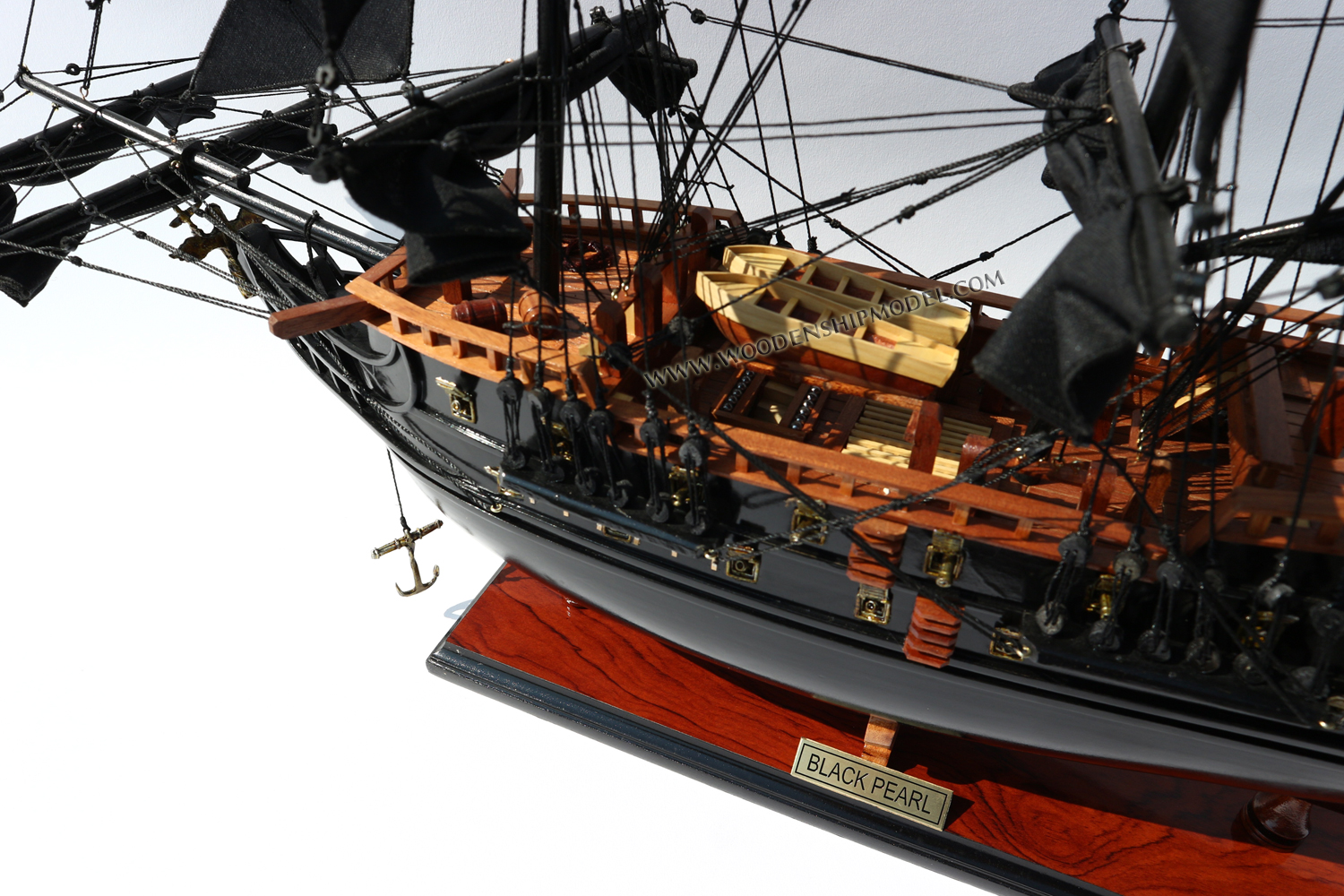 Hand-crafted Black Pearl Ship