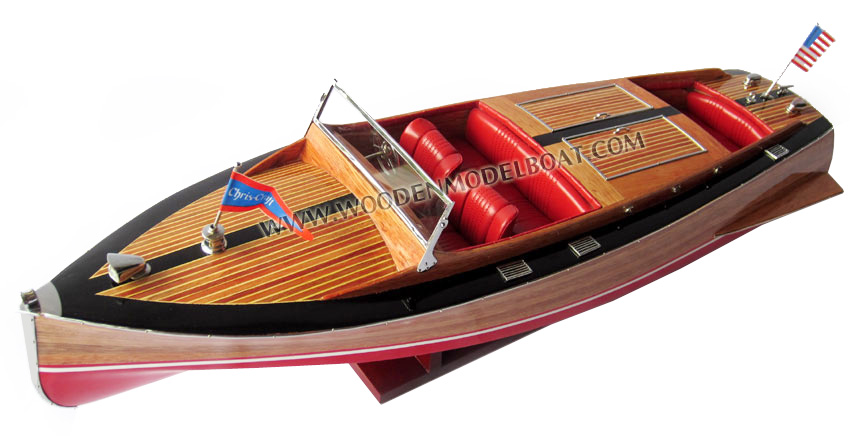 Wooden Model Boat Chris Craft Runabout 