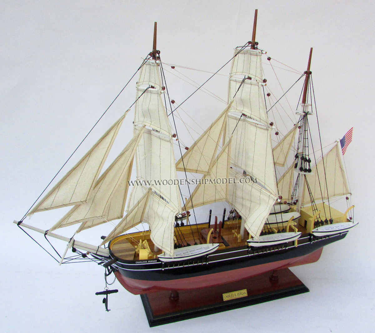 Model Ship Charles W. Morgan  Deck view