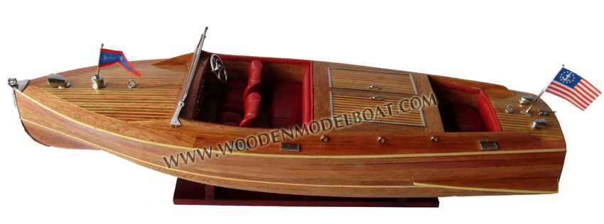 Wooden Chris Craft Runabout Model