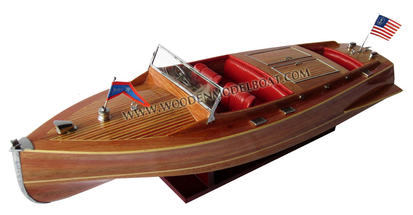 Hand-crafted Chris Craft Runabout Model