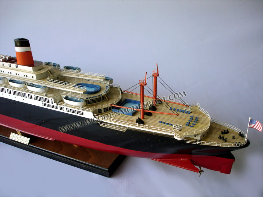 Model Ship SS Constitution Stern Deck