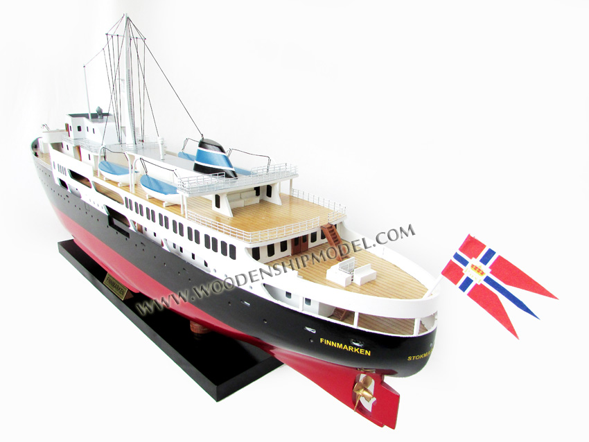 Wooden Model Ship MS Finnmarken