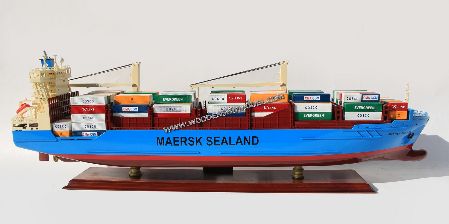 Container ship model for display