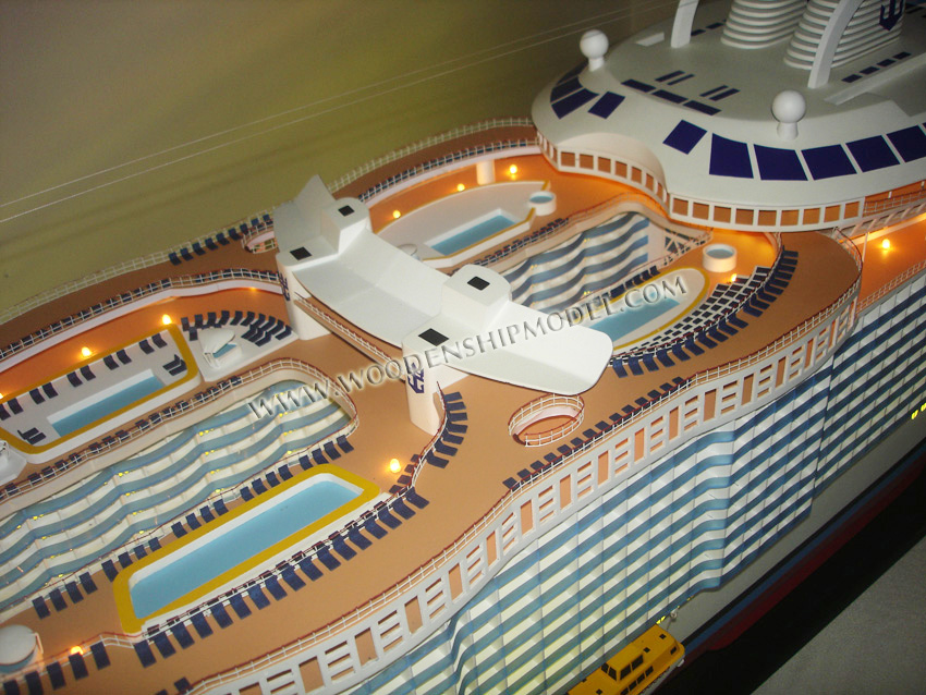 Oasis of the Seas Model Ship Deck View