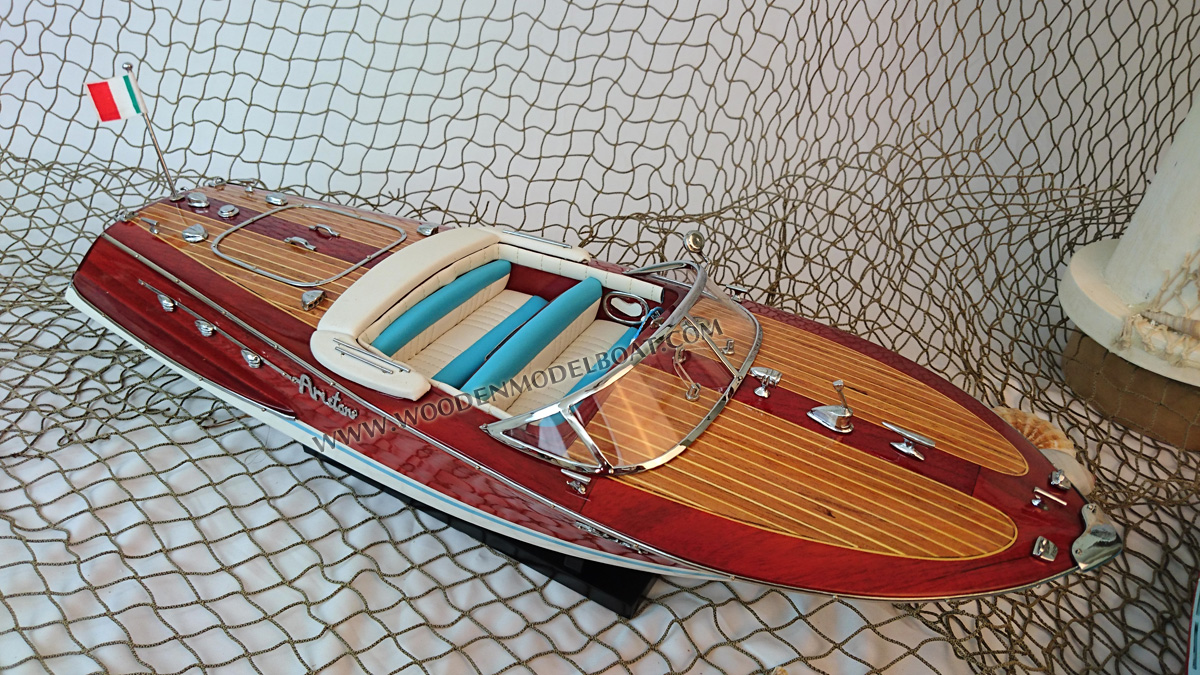 Wooden Model Boat Riva Ariston small size
