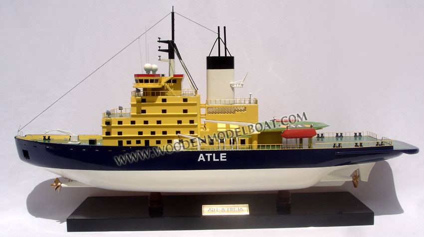 Atle ice breaker ship model ready for display