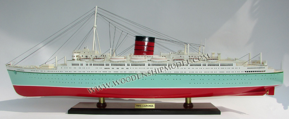 Wooden Ship Model RMS Caronia, RMS Caronia Wooden Museum Quality Ship Model