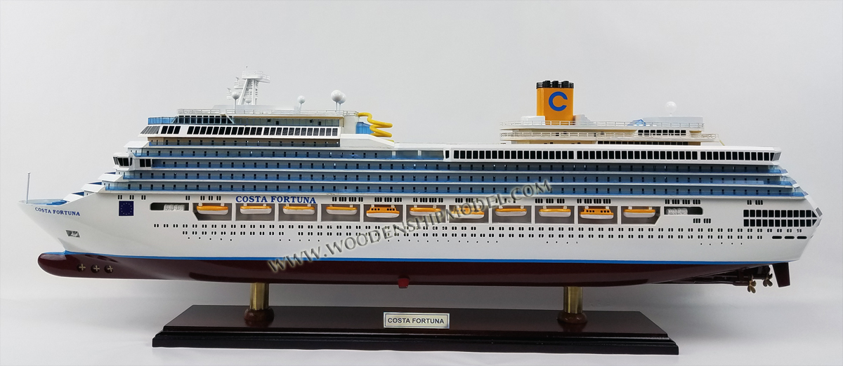 Costa Fortuna Wooden Ship Model