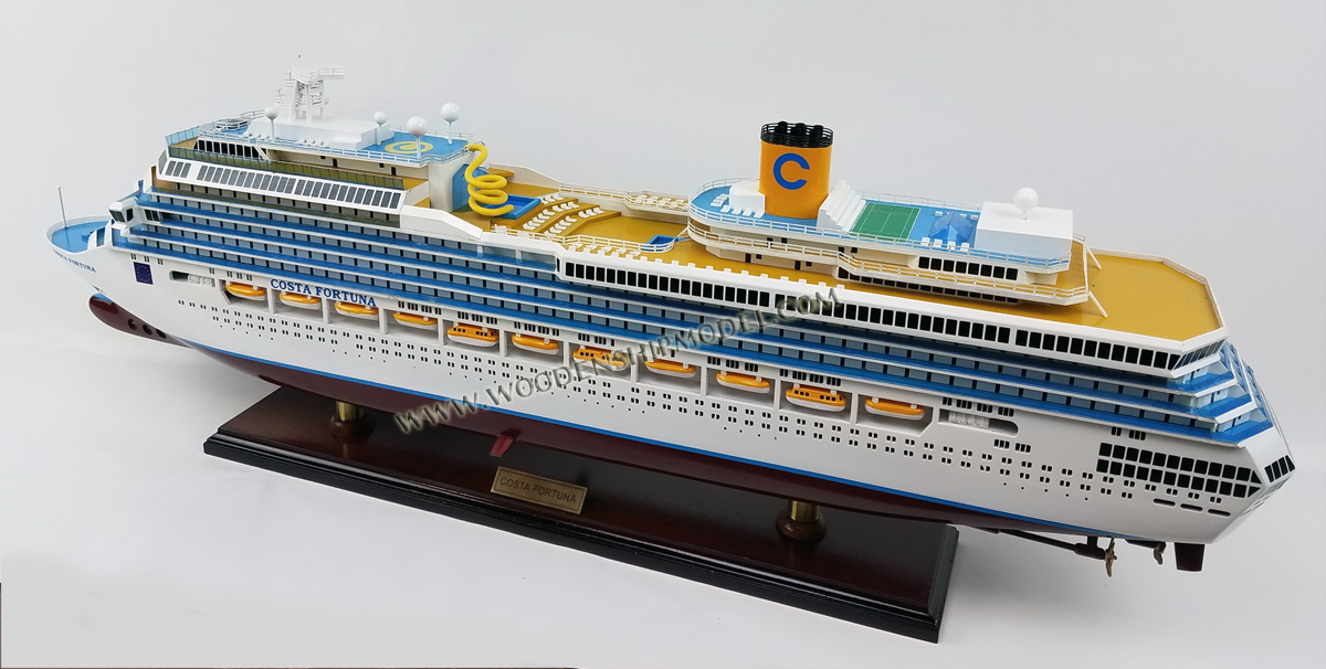 Hand-crafted Ship Model Costa Fortuna