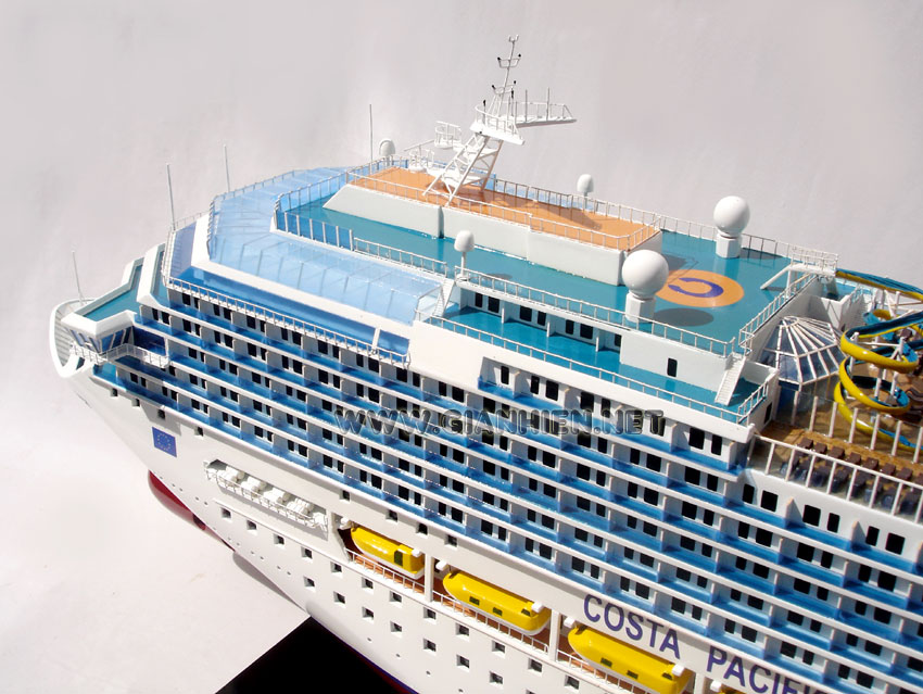 Costa Pacifica Model Ship ready for display