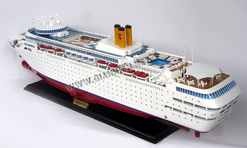 Hand-crafted Costa Romantica Model Ship