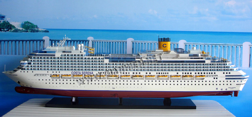 Ship model Costa Serena ready for display