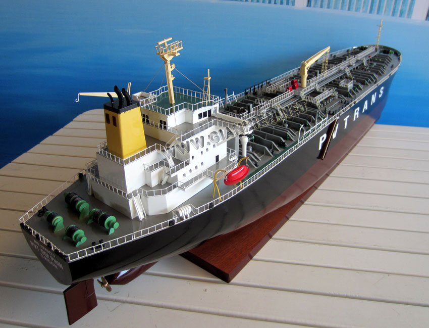 Wooden Model Oil Tanker