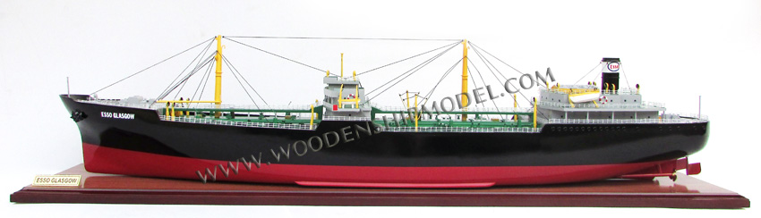 Handmade - Handcrafted Esso Glasgow Oil Tanker Model Ship