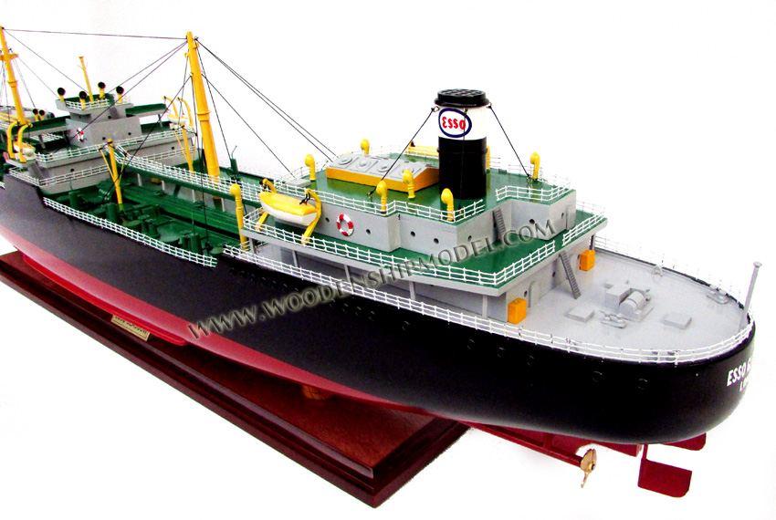 Hand-made tanker ship model