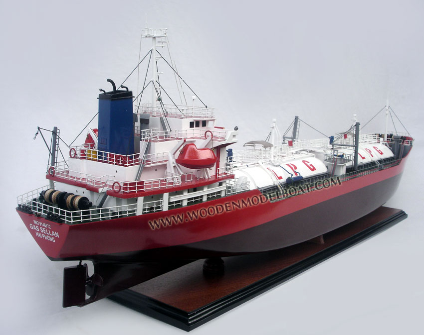 Hand-crafted Model Tanker LPG ready for display