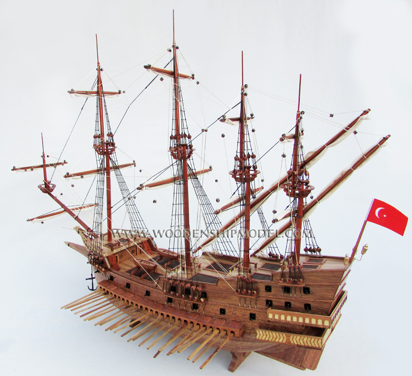 WOoden Ship Model Goke ready for display
