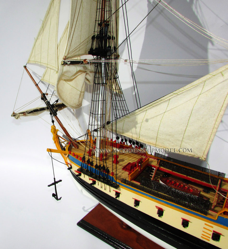 Wooden ship model La Fayette Hermione