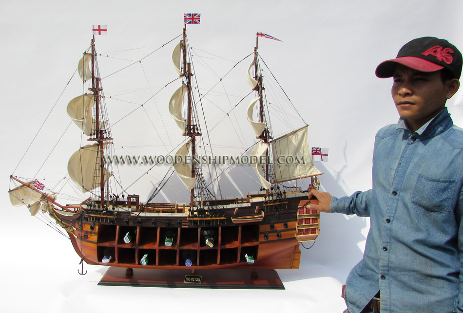 hms victory with winecell holder, hms victory nautical furniture, HMS VICTORY wooden model ship, HMS Victory hand-crafted model ship, vietnam ship model builder HMS Victory, HMS Victory handicrafts wooden gifts from Vietnam, HMS Victory, HMS Victory tall ship, HMS Victory historic ship, wooden model ship HMS Victory