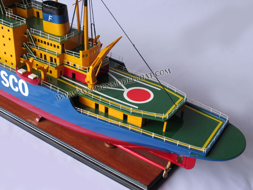 Wooden ship model polar expedition Kapitan Khlebnikov