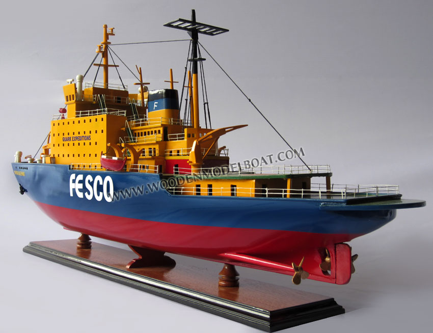 Hand-crafted model ship polar expedition Kapitan Khlebnikov