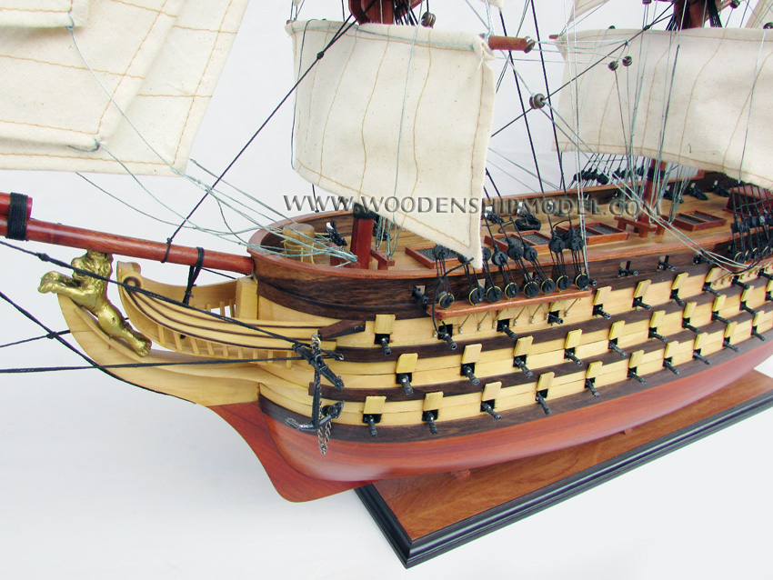 Ottoman model ship Mahmudiye bow