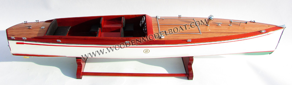 Charles D. Mower Number Boat 22, number boat model, wooden number boat, number boat model on St. Lawrence River, Charles D. Mower Number Boat Wooden Model Boat ready for display, hand-crafted number boat model, hand-made number boat model, this that model boat, miss severn runabout, display model boat by Charles D. Mover