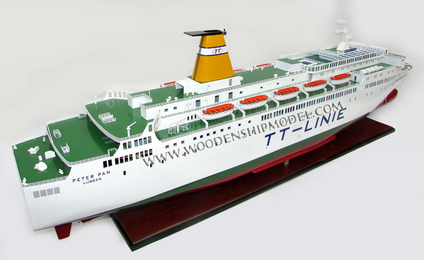 Scratch build Peter Pan 2 cruise ferry model ship ready for display