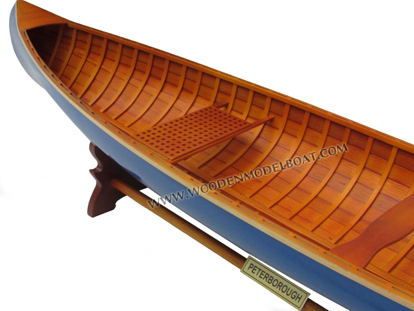 Hand-crafted Canadian Peterborought canoe model