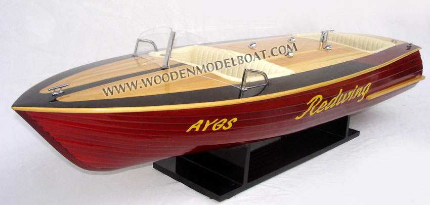 Display wooden boat model