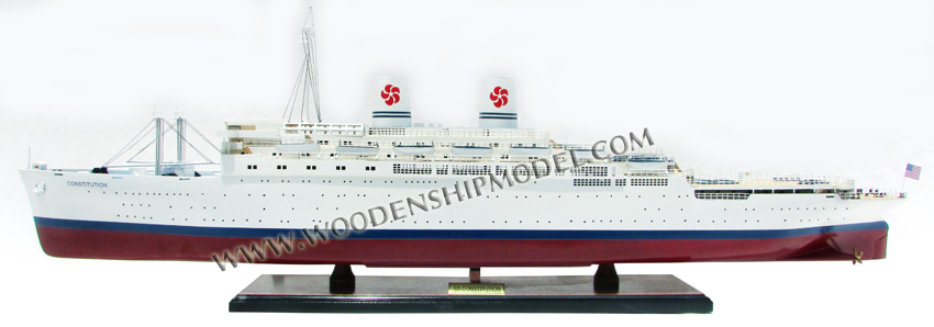 Wooden Ship Model SS Constitution