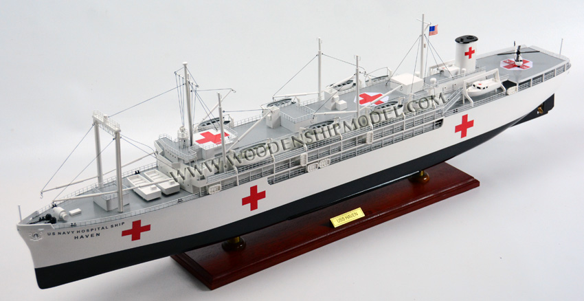 Woodenshipmodel Handcrafted US Navy Hospital Ship Model