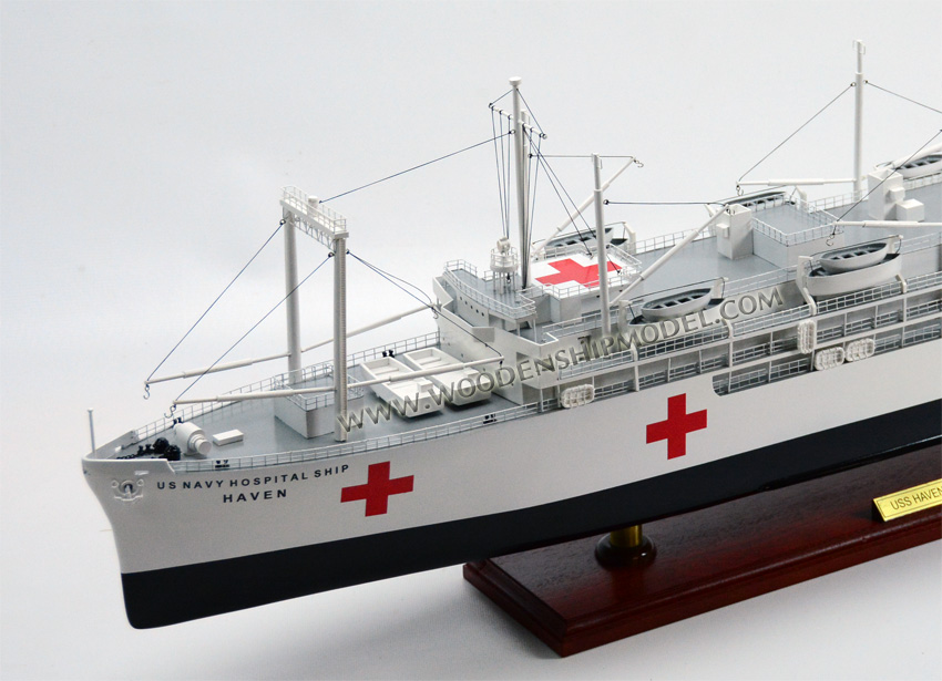 Handcrafted US Navy Hospital Ship Model