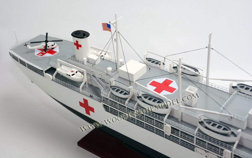 Hand-made Handcrafted US Navy Hospital Ship Model