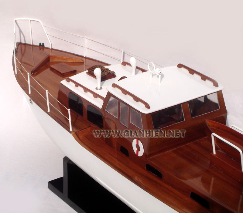 Hand-crafted Wooden Model Boat