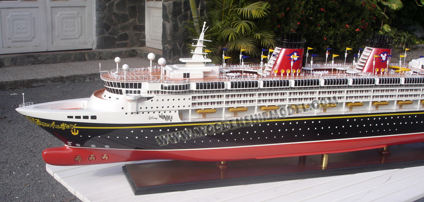 Wood Ship Model Disney Wonder
