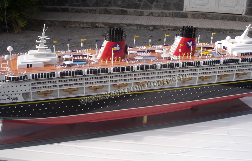 Wooden Ship Model Disney Wonder