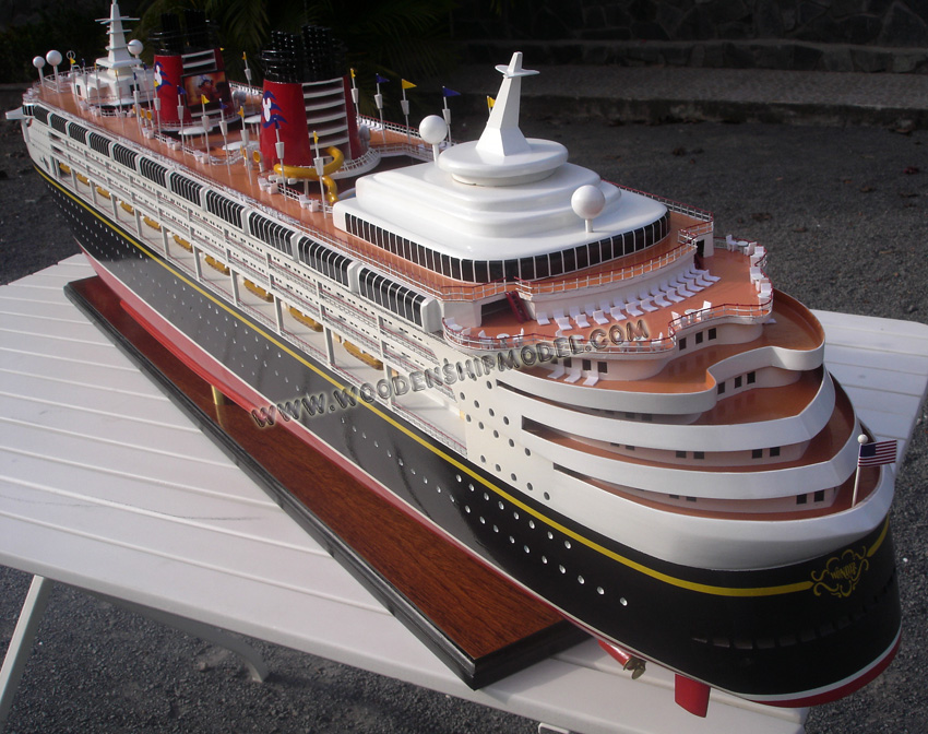 hand-crafted ship model Disney Wonder