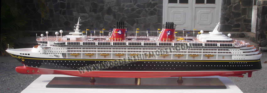 Disney Wonder Ship Model ready for display