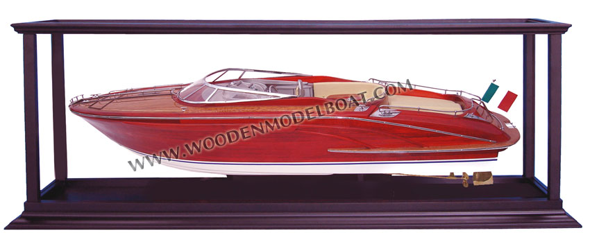Self assemble display case for speed boats