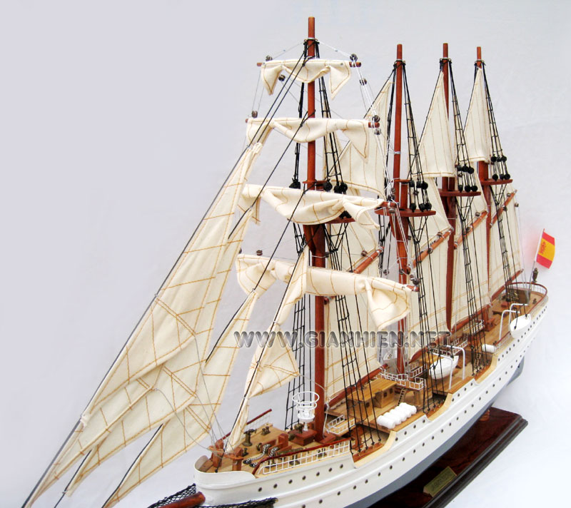 Juan Sebastin de Elcano Model Ship Deck View