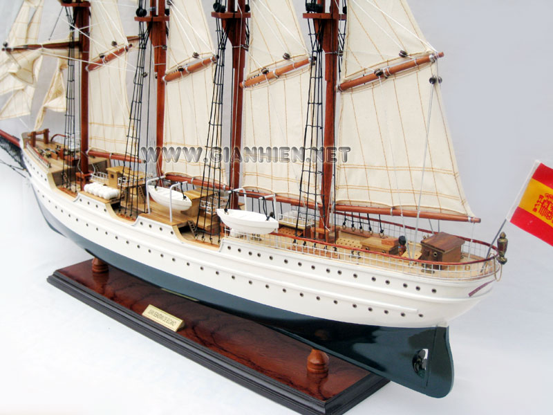Juan Sebastin de Elcano Model Ship Stern View