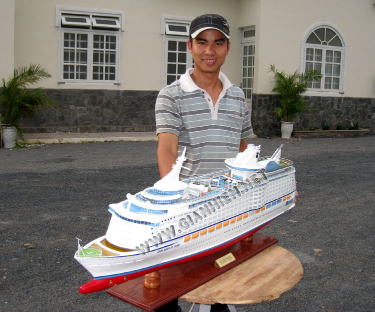 Explorer of the Seas hand-crafted model ship
